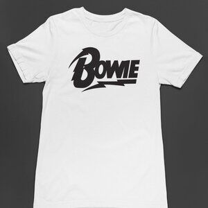 David Bowie Rock and Roll Bolt Shirt. Multiple Sizes. Multiple Colors. Fast Ship
